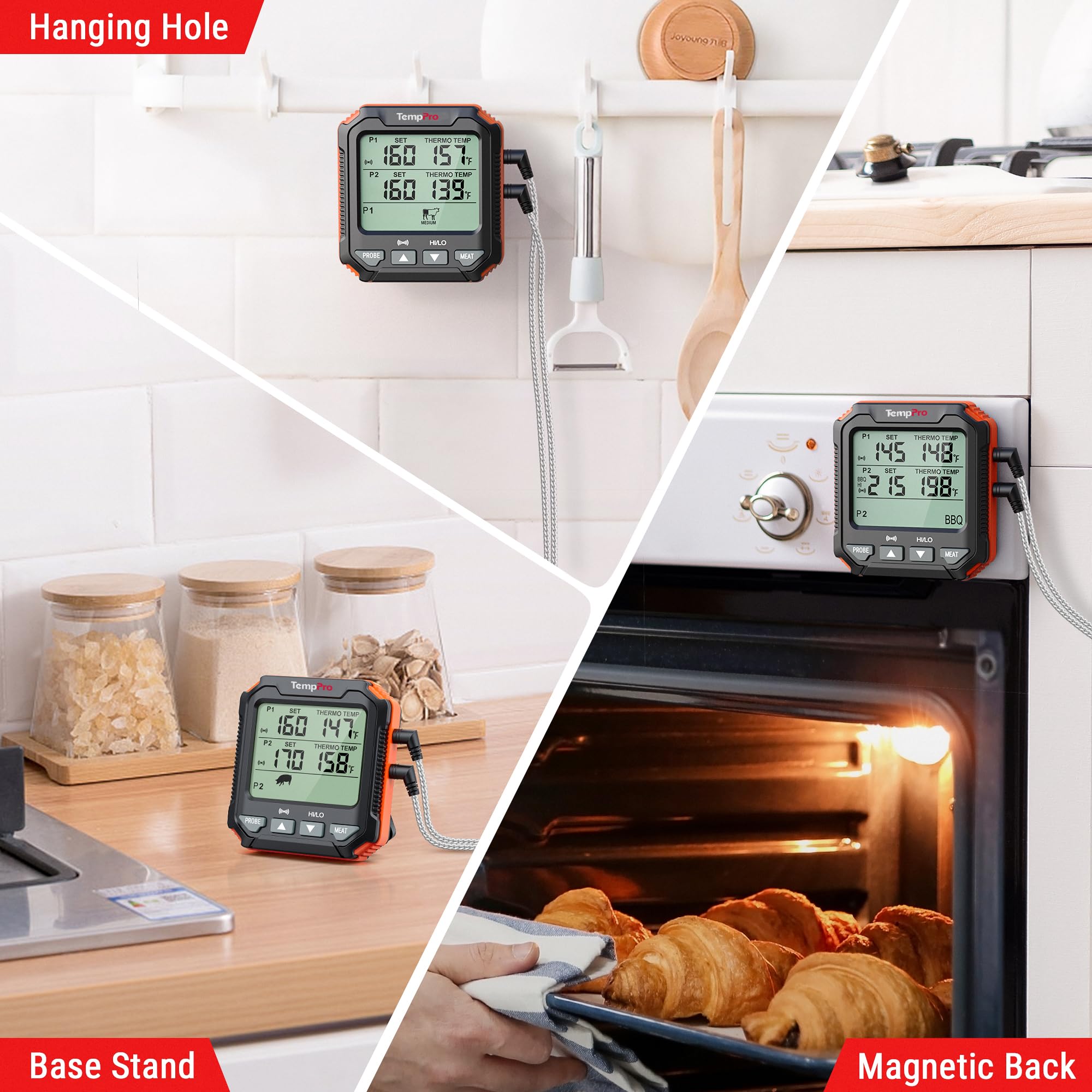 TempPro packaging with manual showing included accessories and quick setup