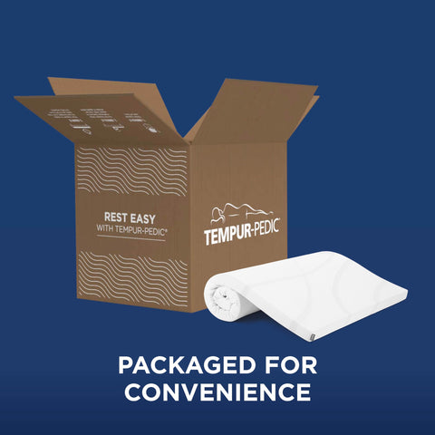 Tempur-Pedic label and material tag showing authentic TEMPUR material