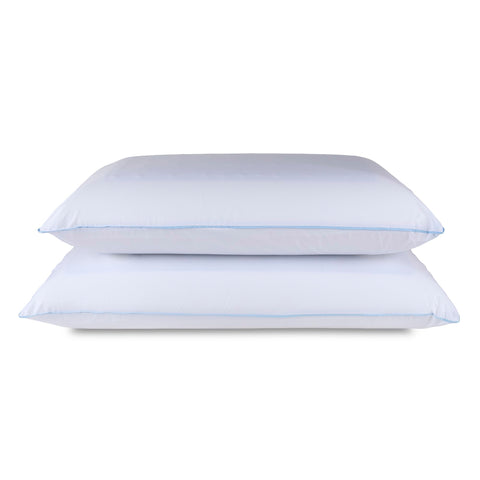 Tempur-Pedic front packaging showing two king pillows and benefits