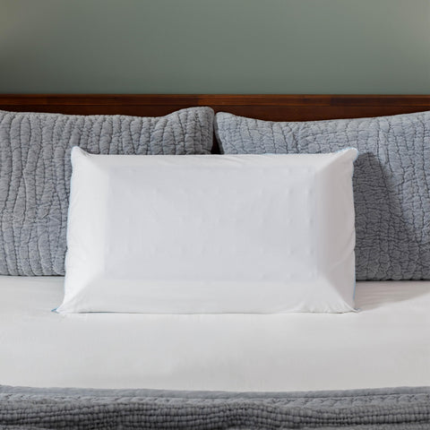 Tempur-Pedic pillow in washable bag ready for machine washing convenience