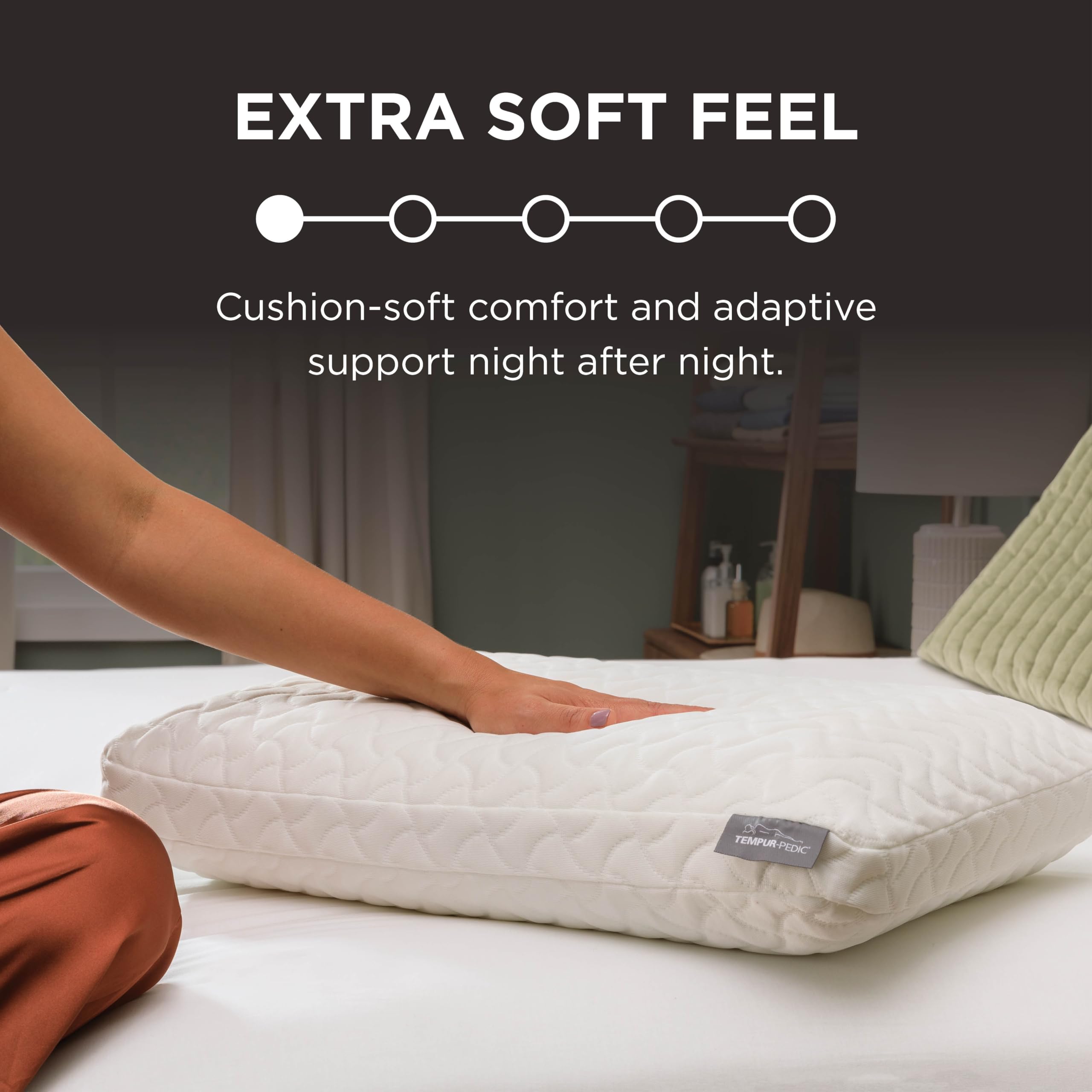 Tempur-Pedic foam core cutaway revealing adaptive TEMPUR-Material for personalized support