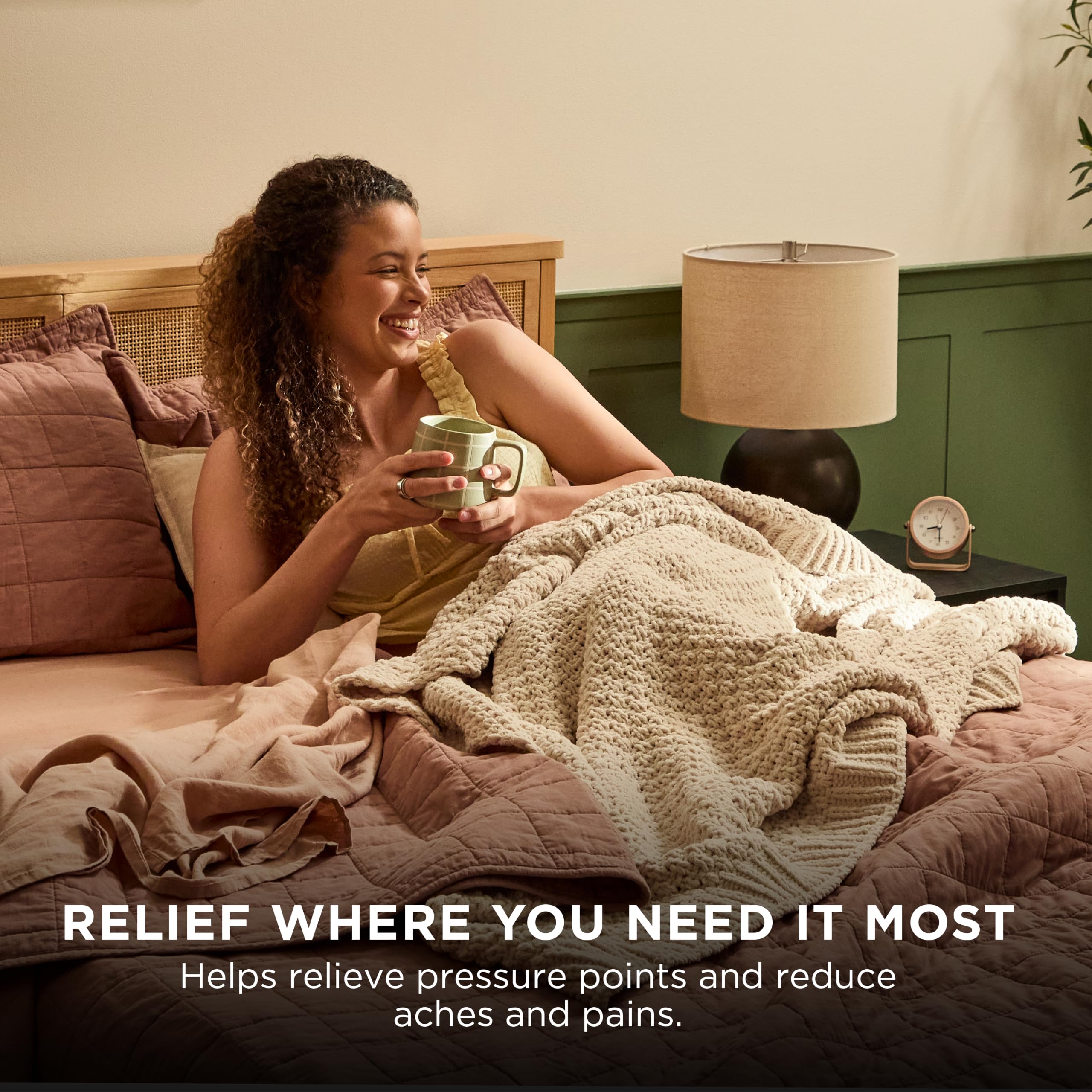 Tempur-Pedic side profile showing two-inch thickness for added cushioning without bulky lift