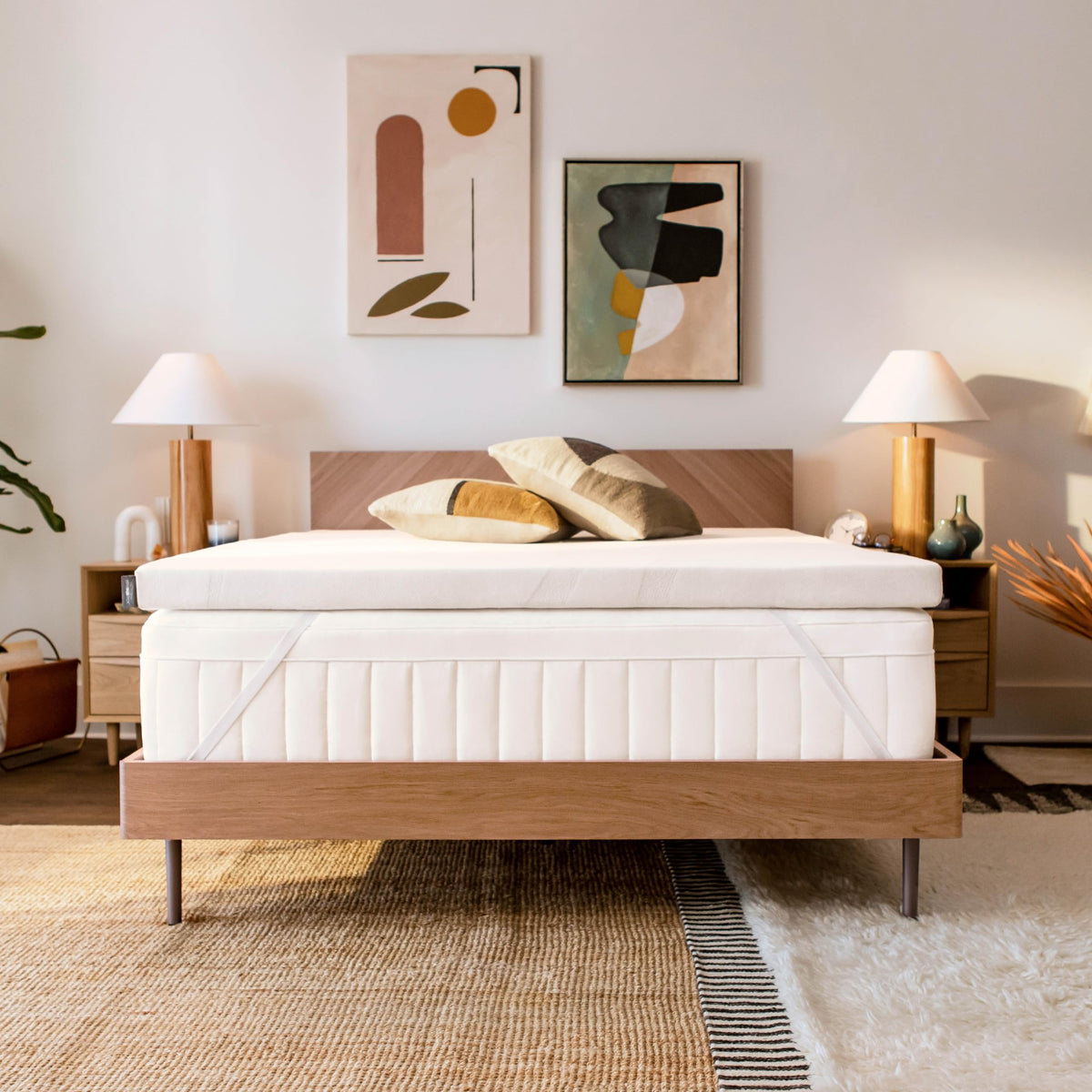 Tempur-Pedic full topper front view showing smooth profile and neat fit