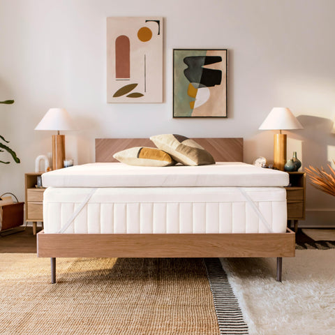 Tempur-Pedic full topper front view showing smooth profile and neat fit
