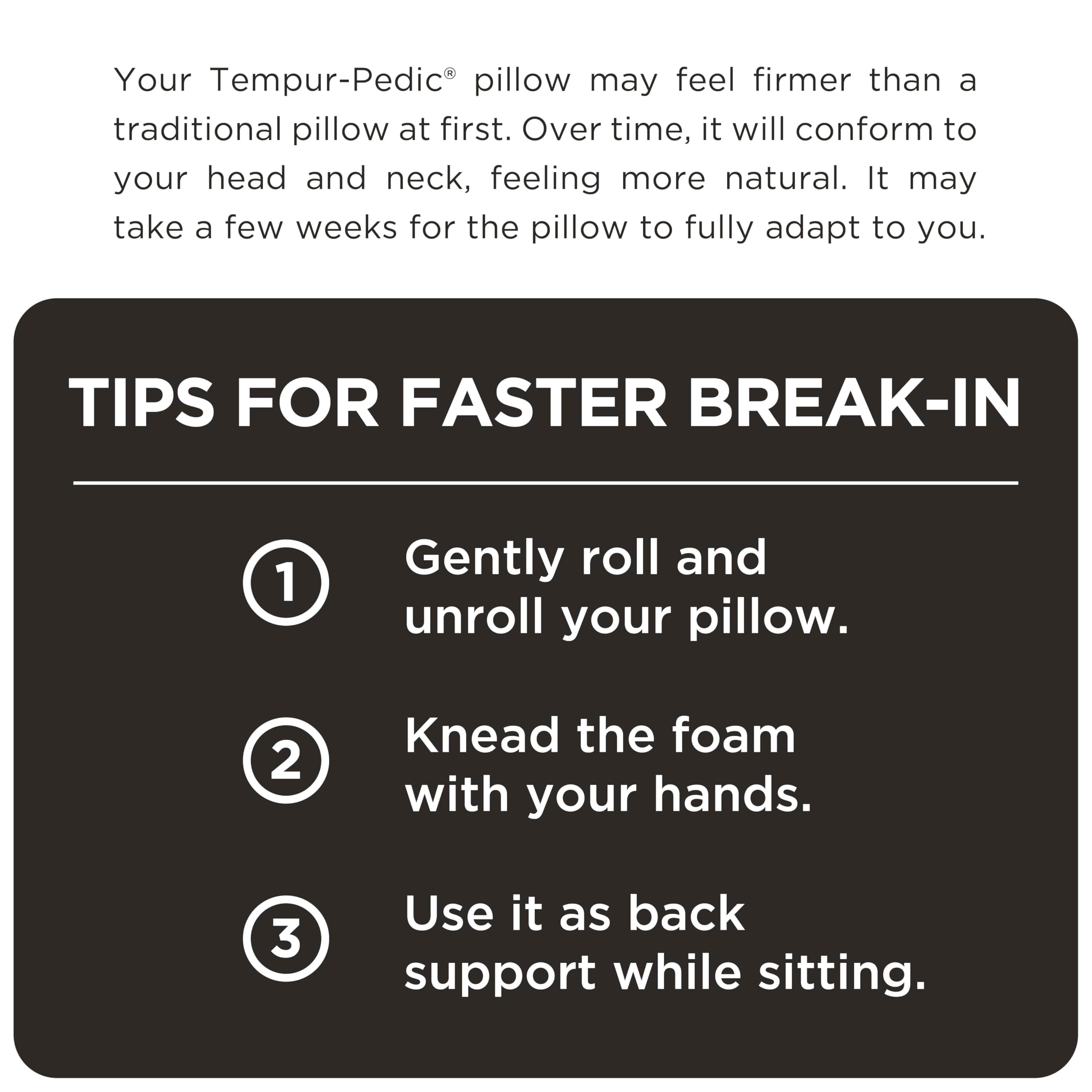 Tempur-Pedic used on an airplane seat showing stable head and neck support
