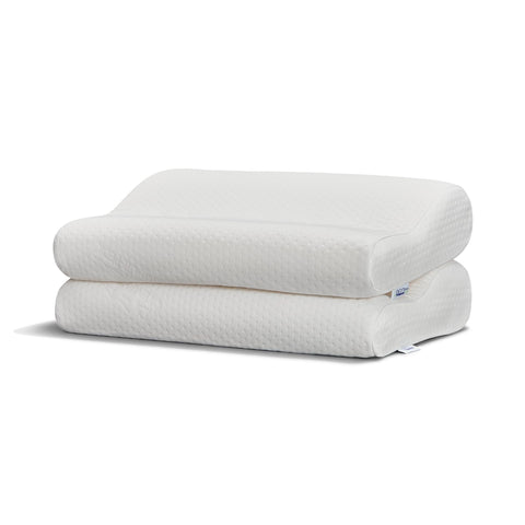 Tempur-Pedic side profile highlighting neck contour for improved alignment
