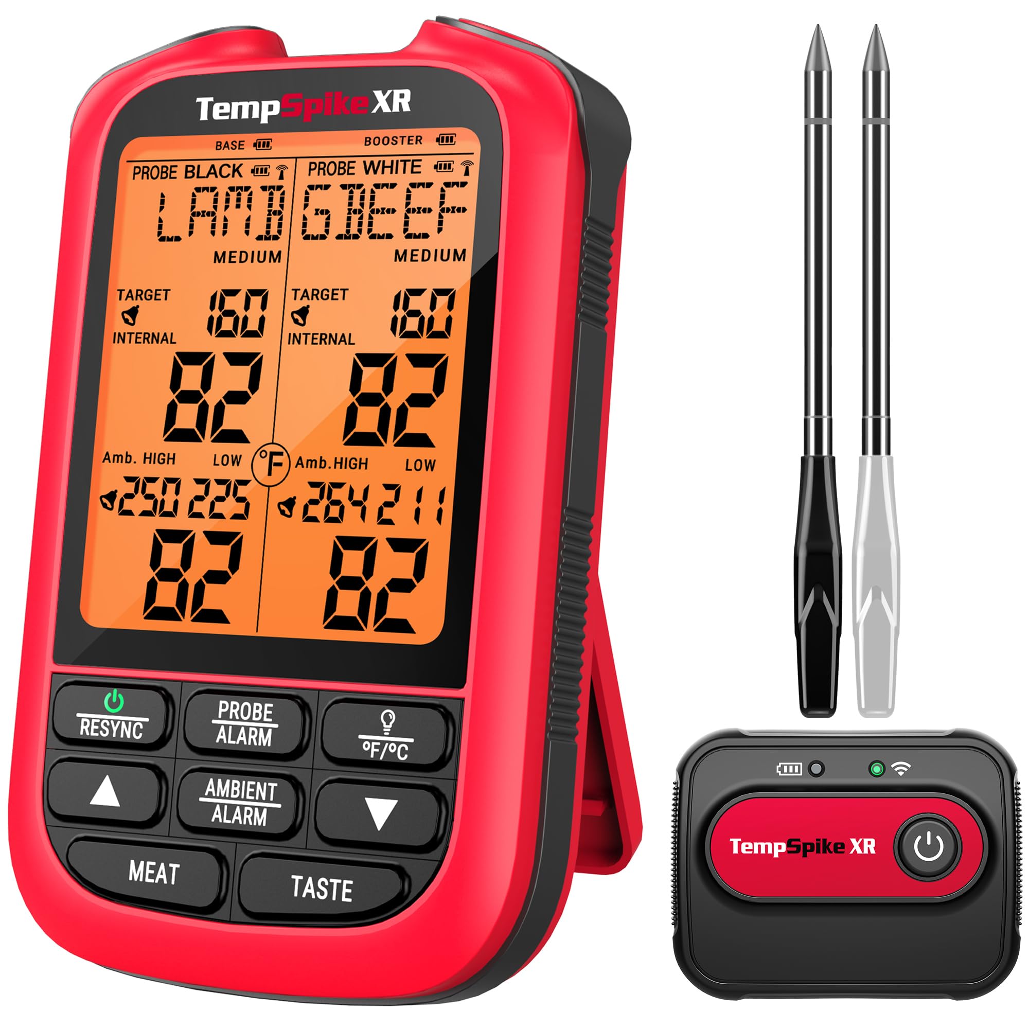 TempSpike front display showing two probe temperatures for easy monitoring