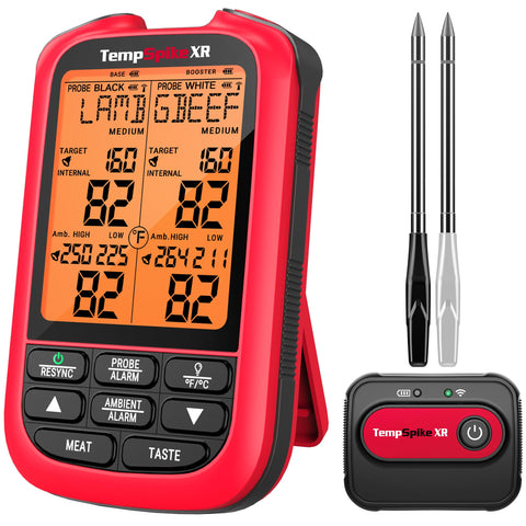 TempSpike front display showing two probe temperatures for easy monitoring