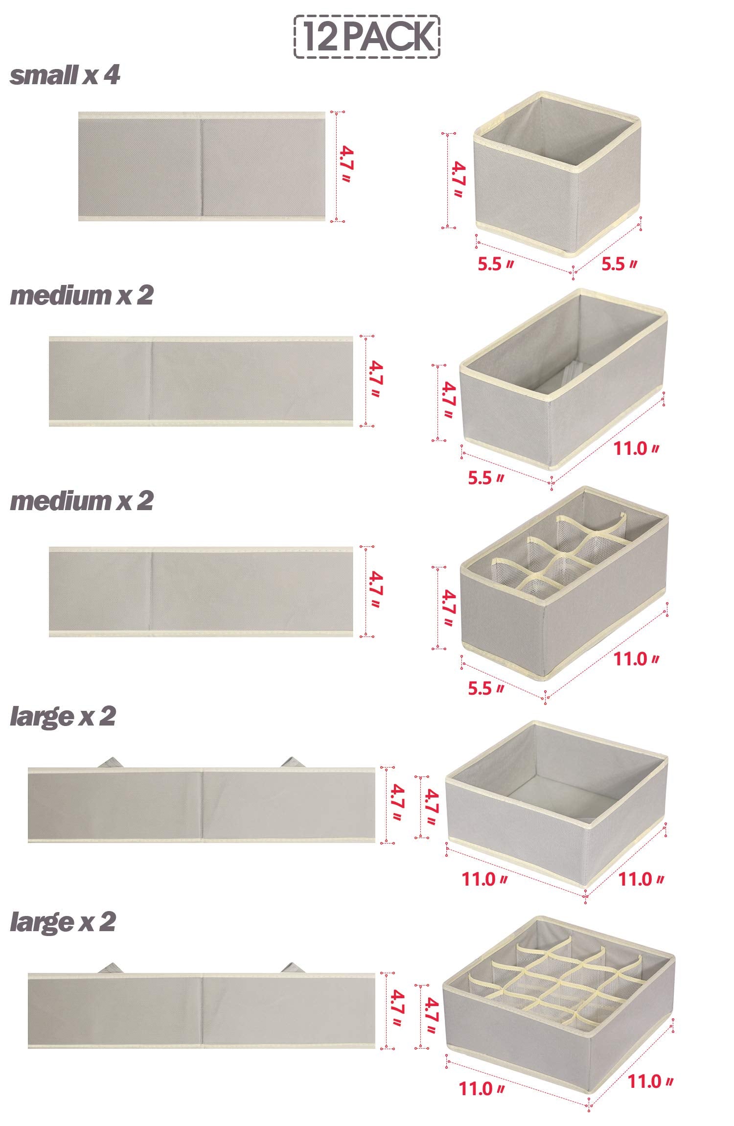 TENABORT large bin close-up displaying size and sturdy support benefit
