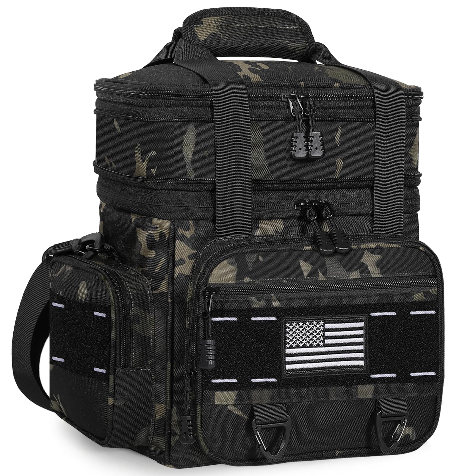 TENKIST front view in black camo showing durable construction and capacity benefit