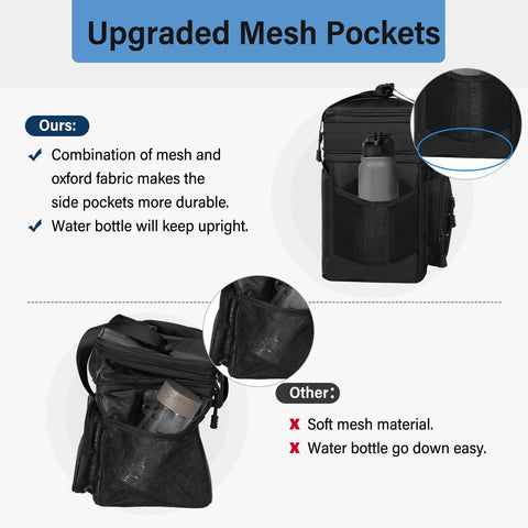 TENKIST lower compartment packed with bottles, secure capacity for drinks