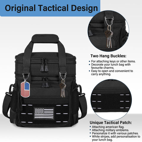 TENKIST top compartment open displaying organized snacks, easy access and separation