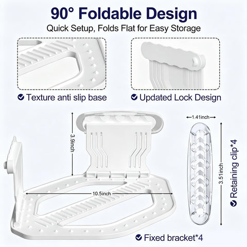 Tenlary holder installed on mattress corner keeping sheet taut