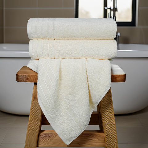 Tens Towels close-up of super-fine cotton texture showing soft feel benefit