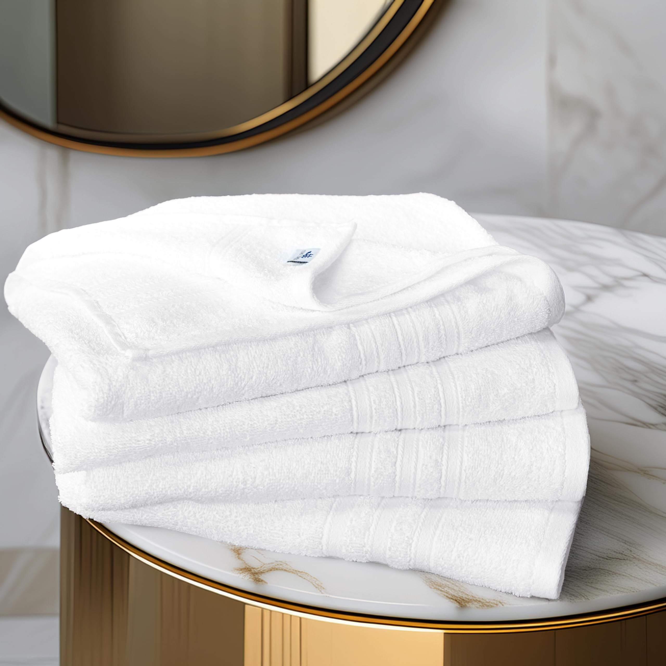Tens Towels hem detail displaying stitching for long-lasting durability