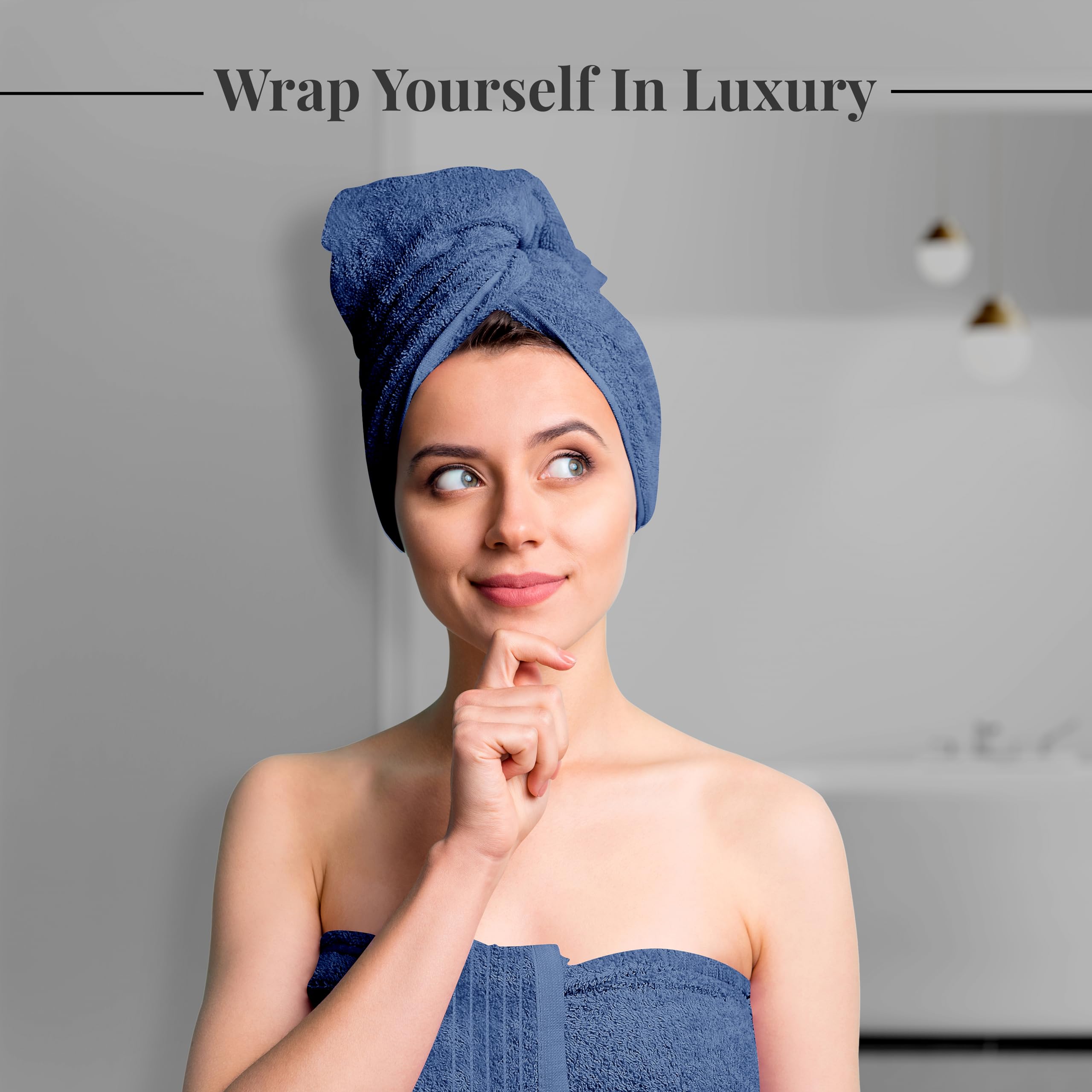 Tens Towels folded on bathroom counter demonstrating tidy storage benefit