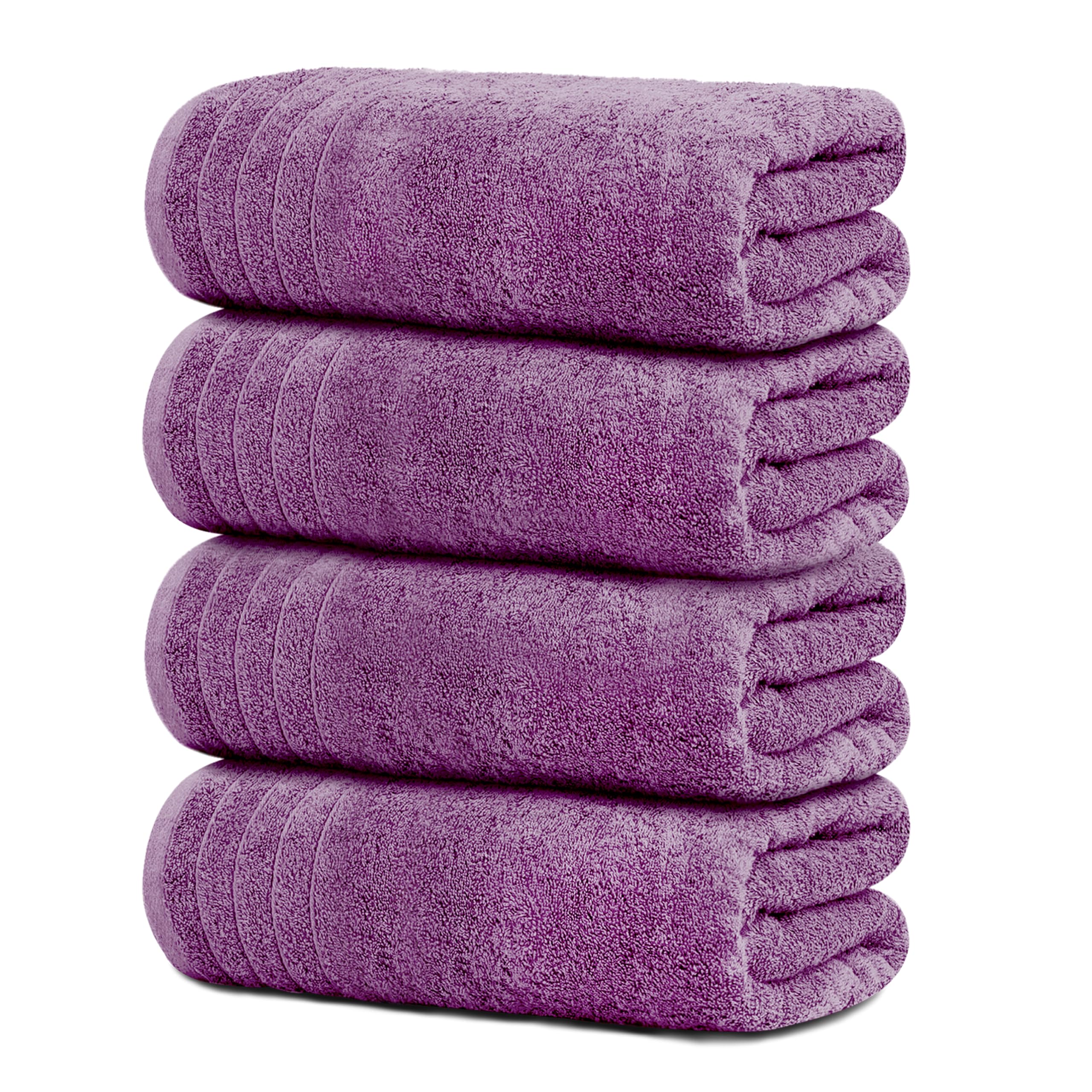 Tens Towels folded front view showing purple color and neat packaging benefit