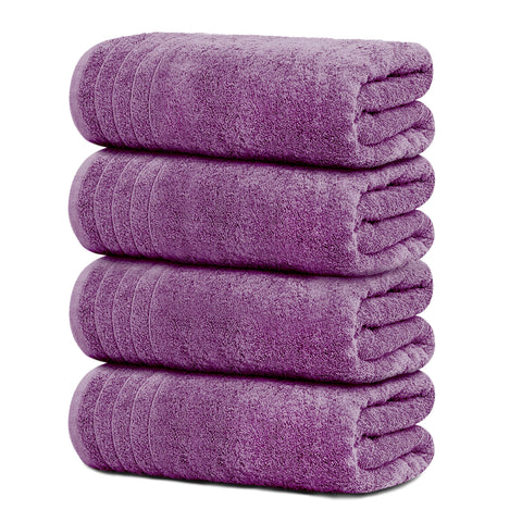 Tens Towels folded front view showing purple color and neat packaging benefit