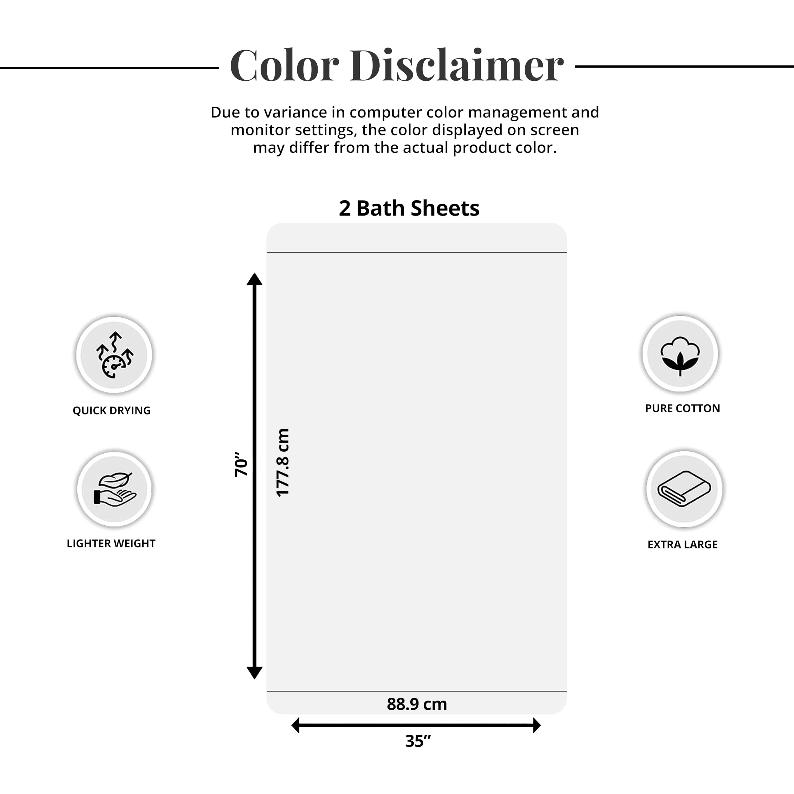 Tens Towels next to standard towel comparing size to show greater coverage