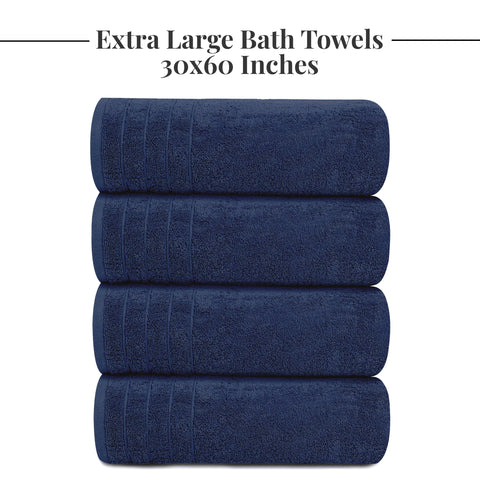 Tens Towels beside ruler measuring 30 by 60 inches to show generous size