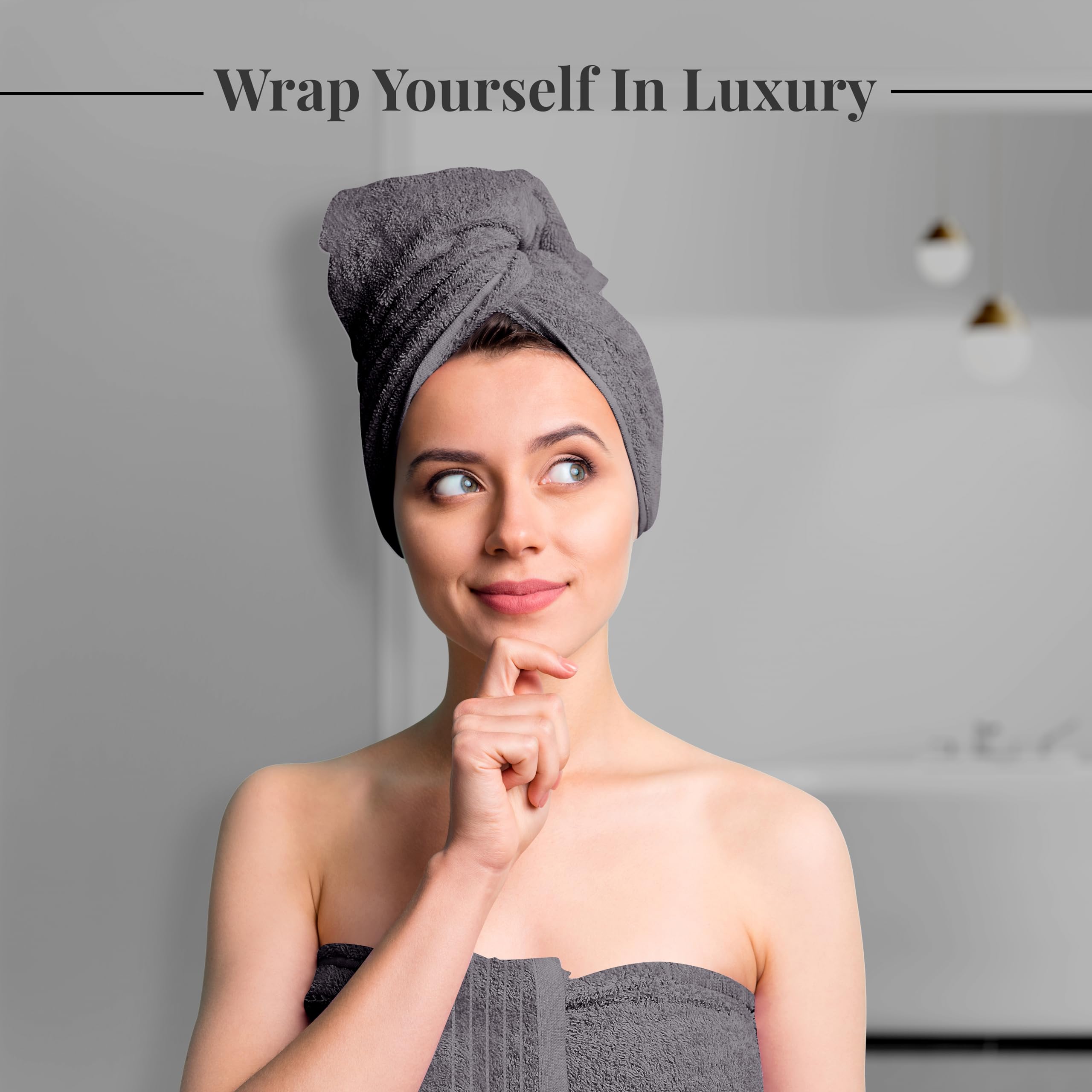 Tens Towels extra-large bath towel spread out to show generous coverage