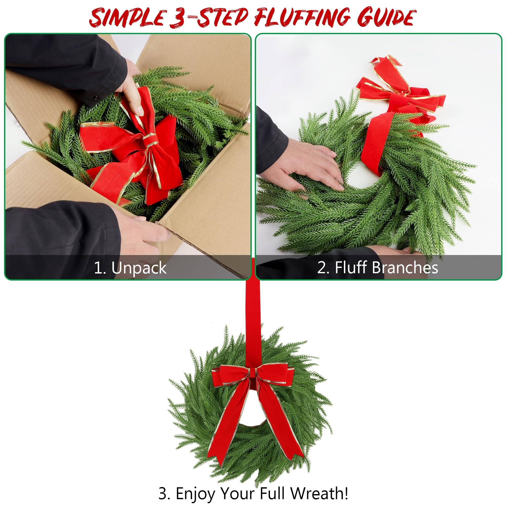 Teoytm red bow and ribbon hanger showing instant festive presentation