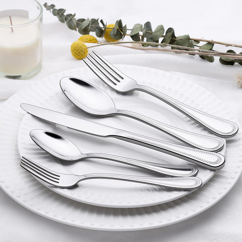 Terlulu flatware loaded in dishwasher illustrating easy cleanup