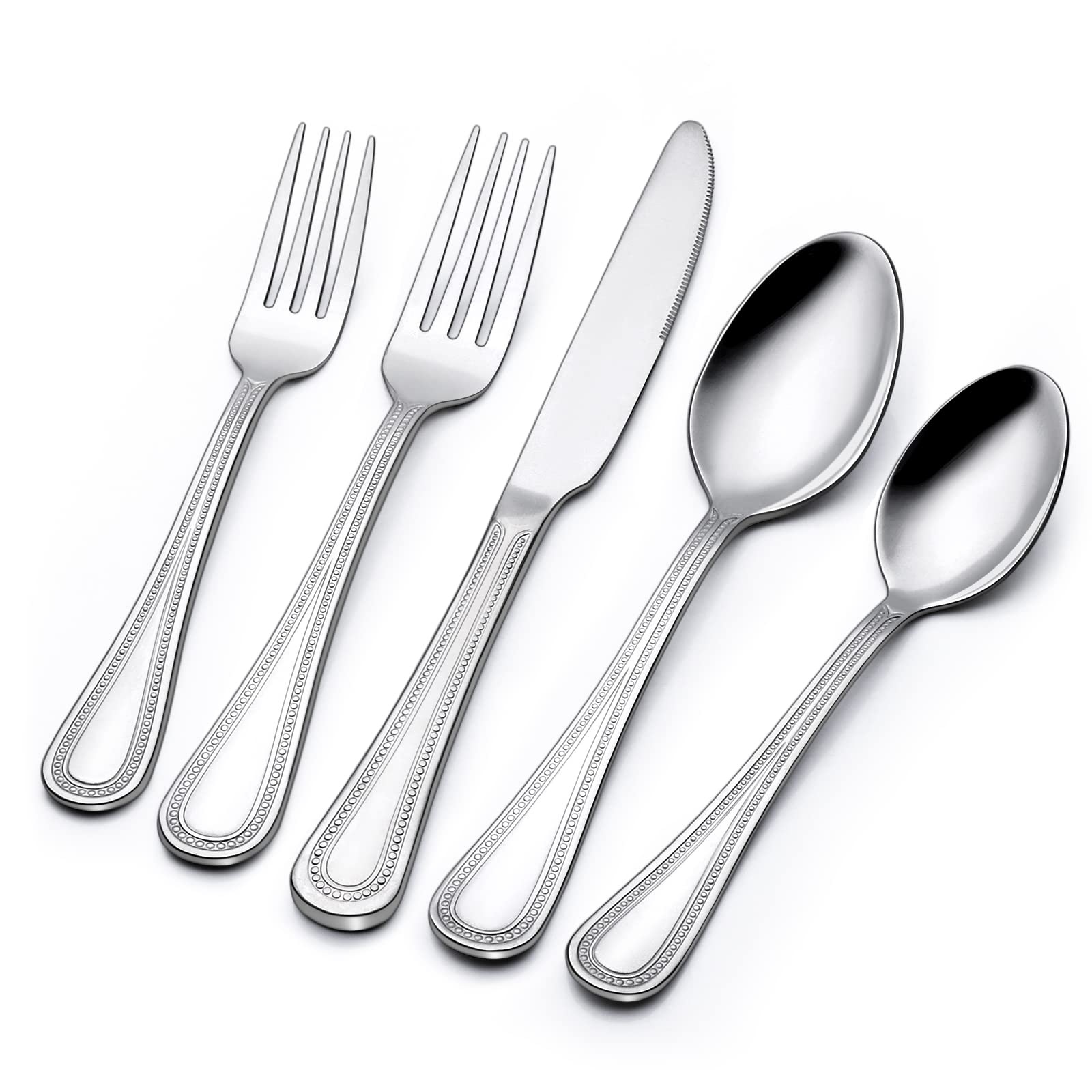 Terlulu front view of full 40-piece set showing elegant table readiness