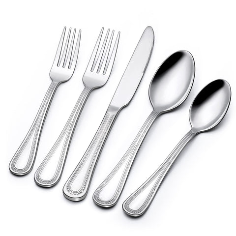 Terlulu front view of full 40-piece set showing elegant table readiness