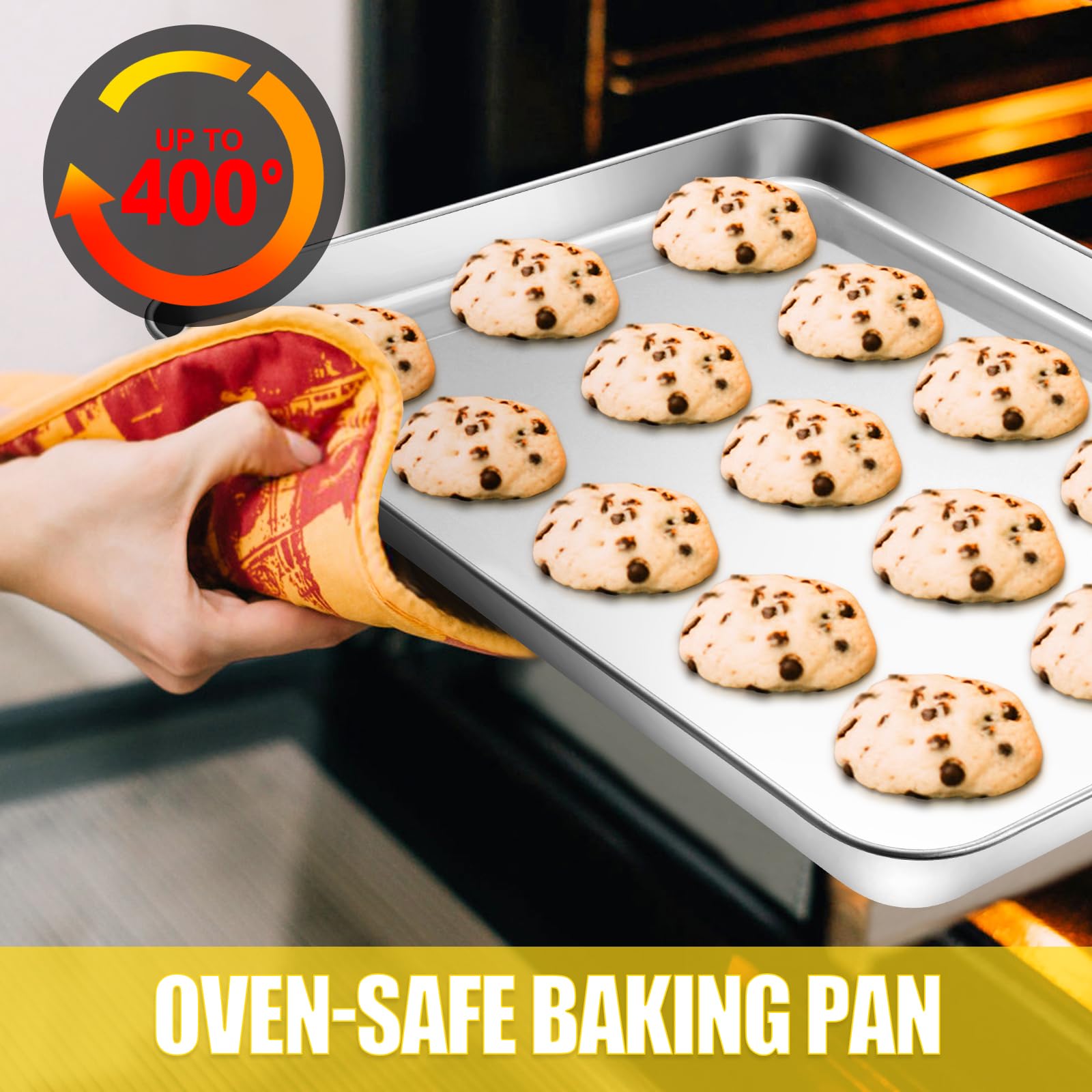 Terlulu baking sheets in oven with cookies for even browning and crisp results