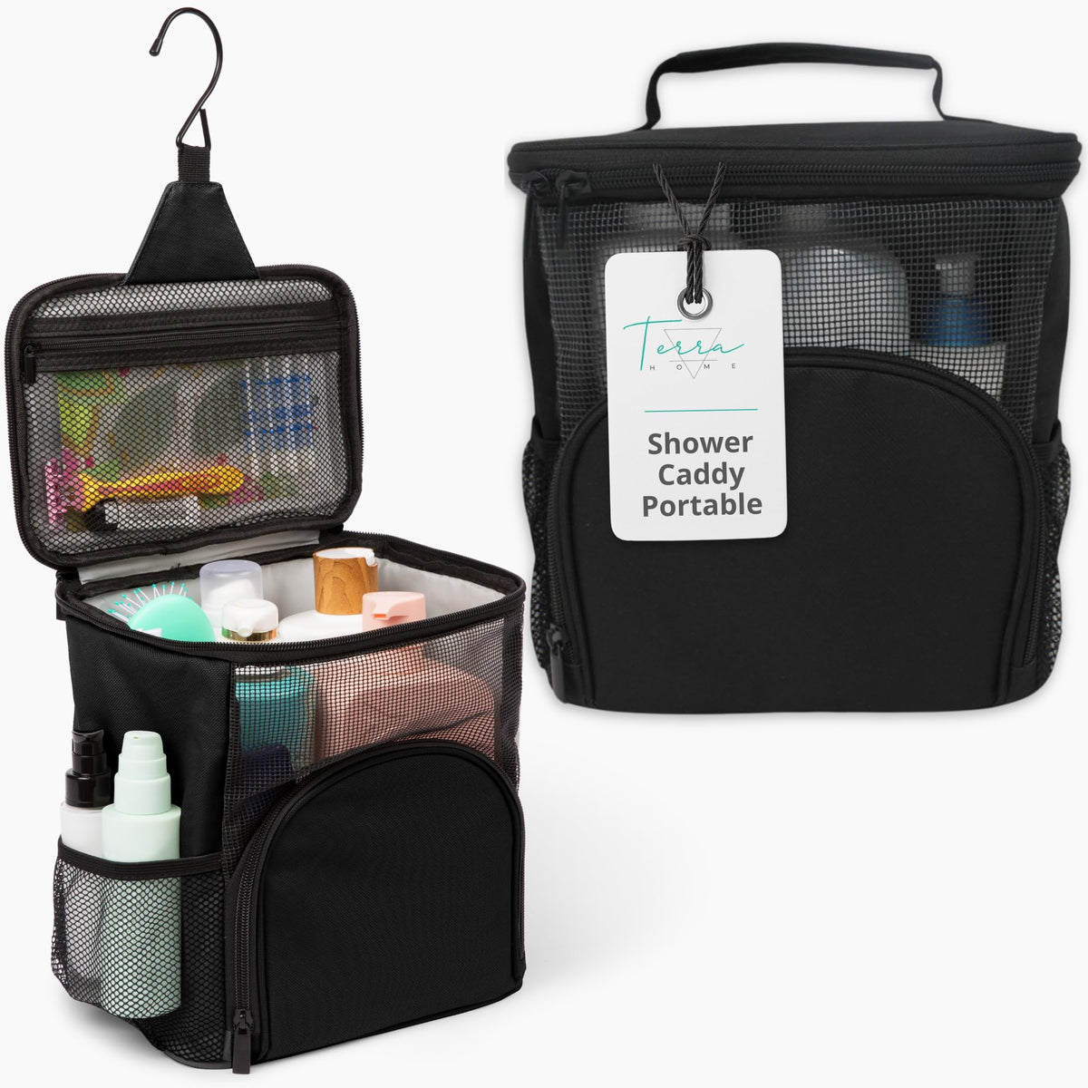 TERRA HOME front view showing compact tote and handle, easy carrying