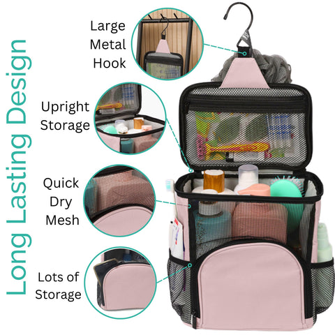 TERRA HOME open interior with organizers keeping toiletries upright benefit