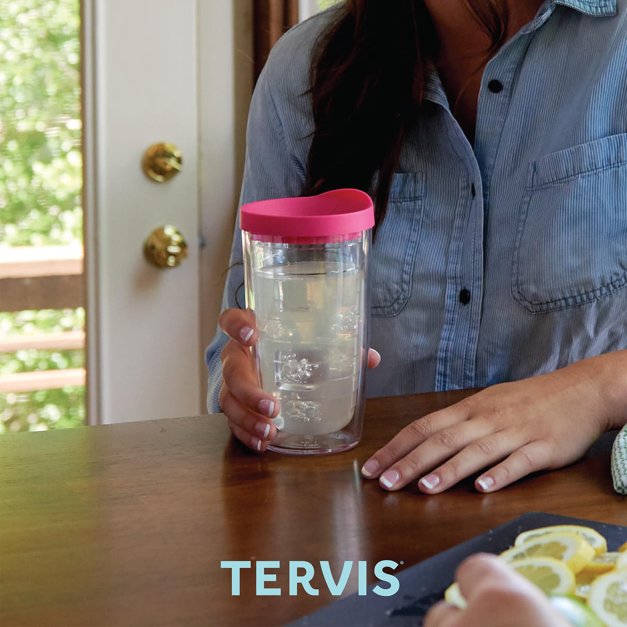 Tervis four-pack stacked set demonstrating extra cups available for family use benefit