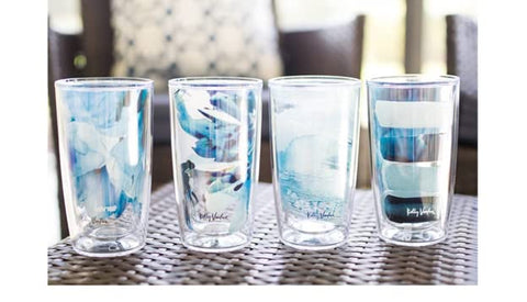 Tervis tumbler in hand with iced tea showing insulation benefit and spill-resistance