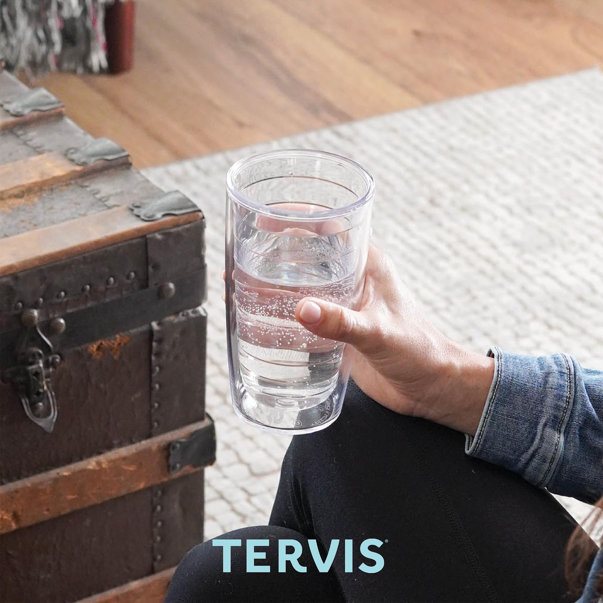 Tervis made in usa label focusing on domestic manufacture and warranty benefit
