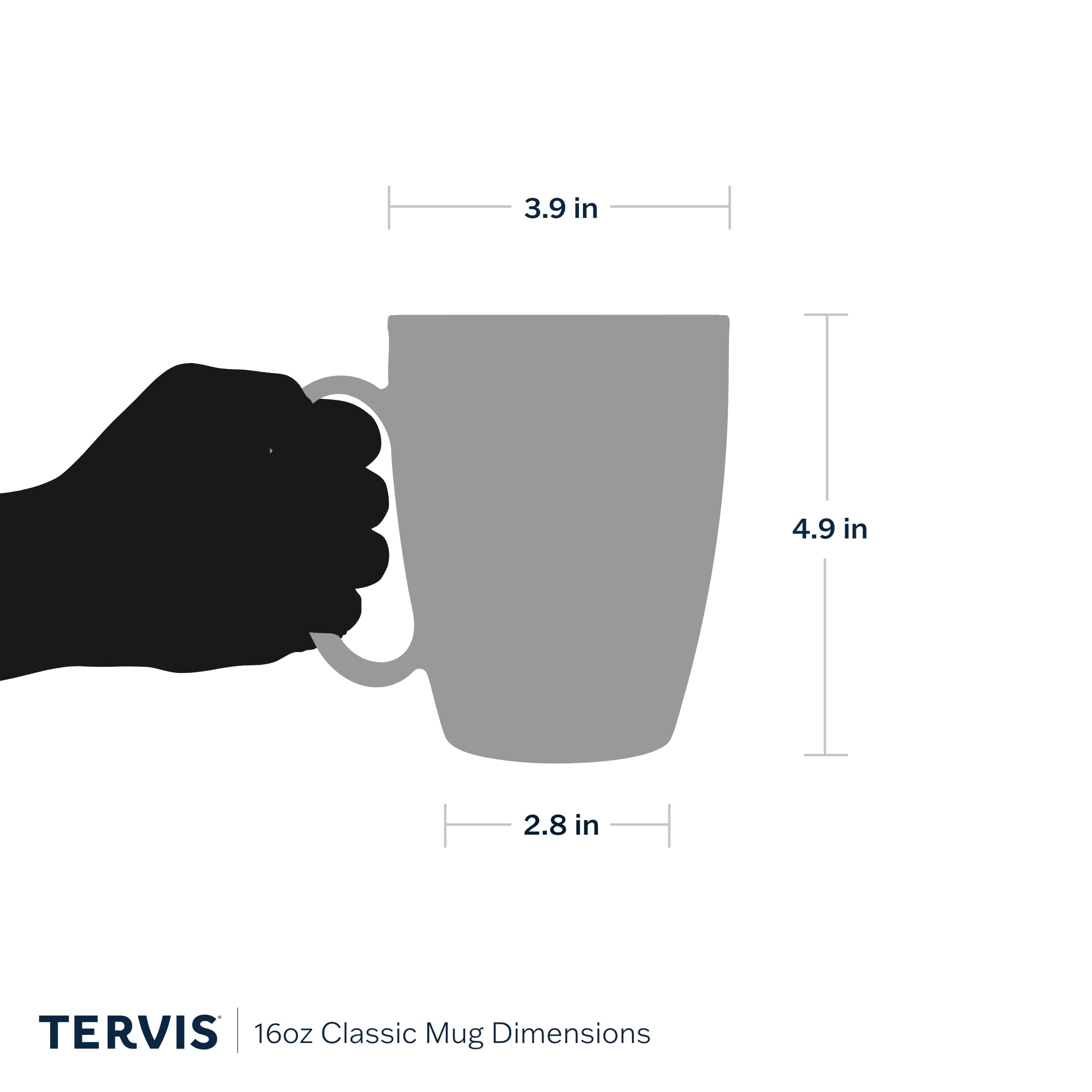 Tervis mug in hand with coffee showing stable everyday use
