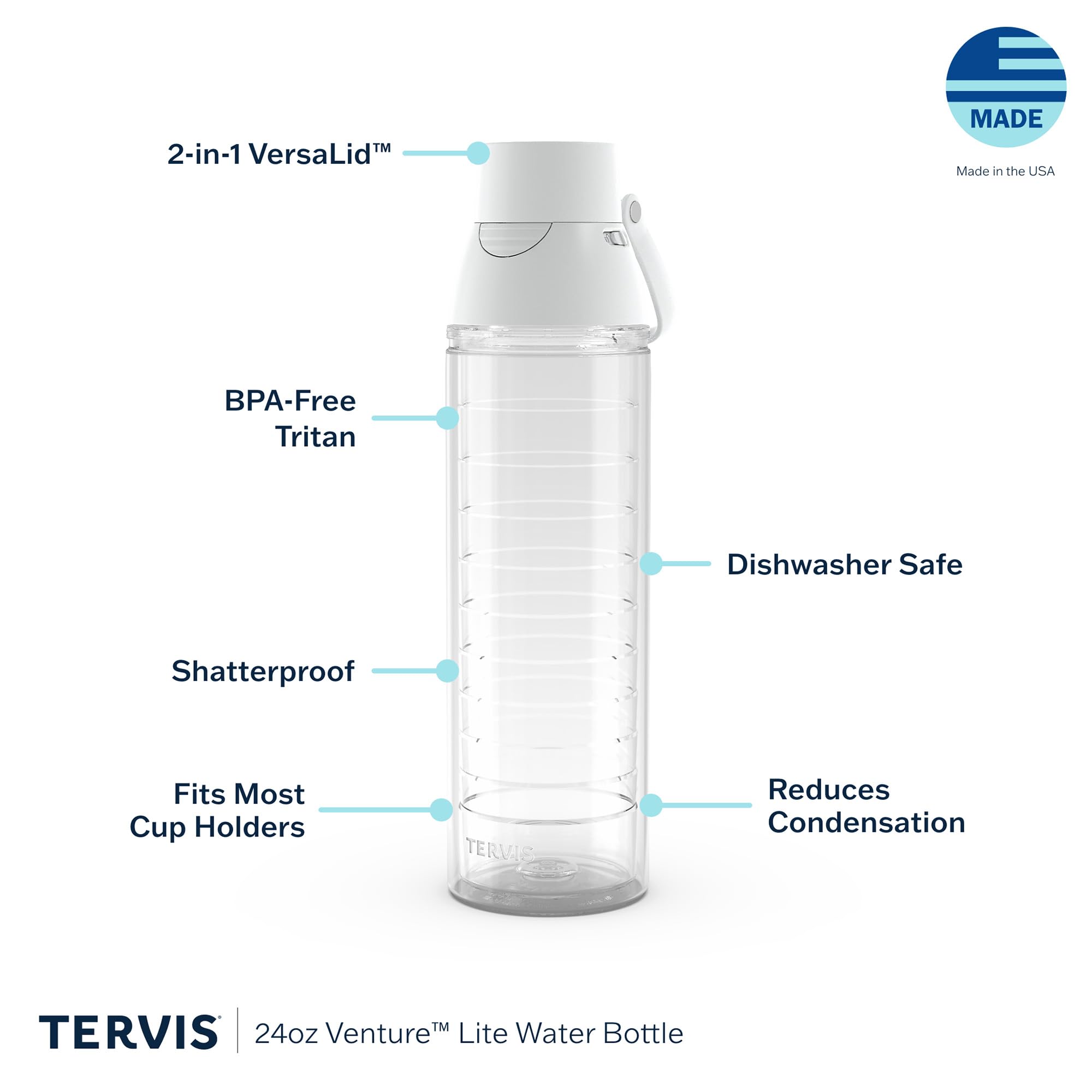 Tervis Sakura lid close-up showing safety lock and one-handed use