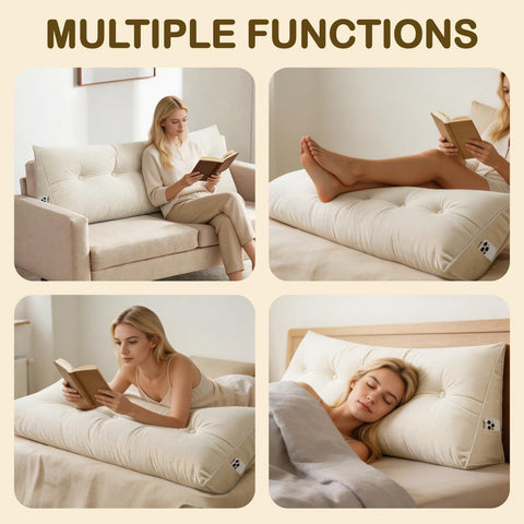 TESICA on a twin daybed staged for reading and lounging comfort