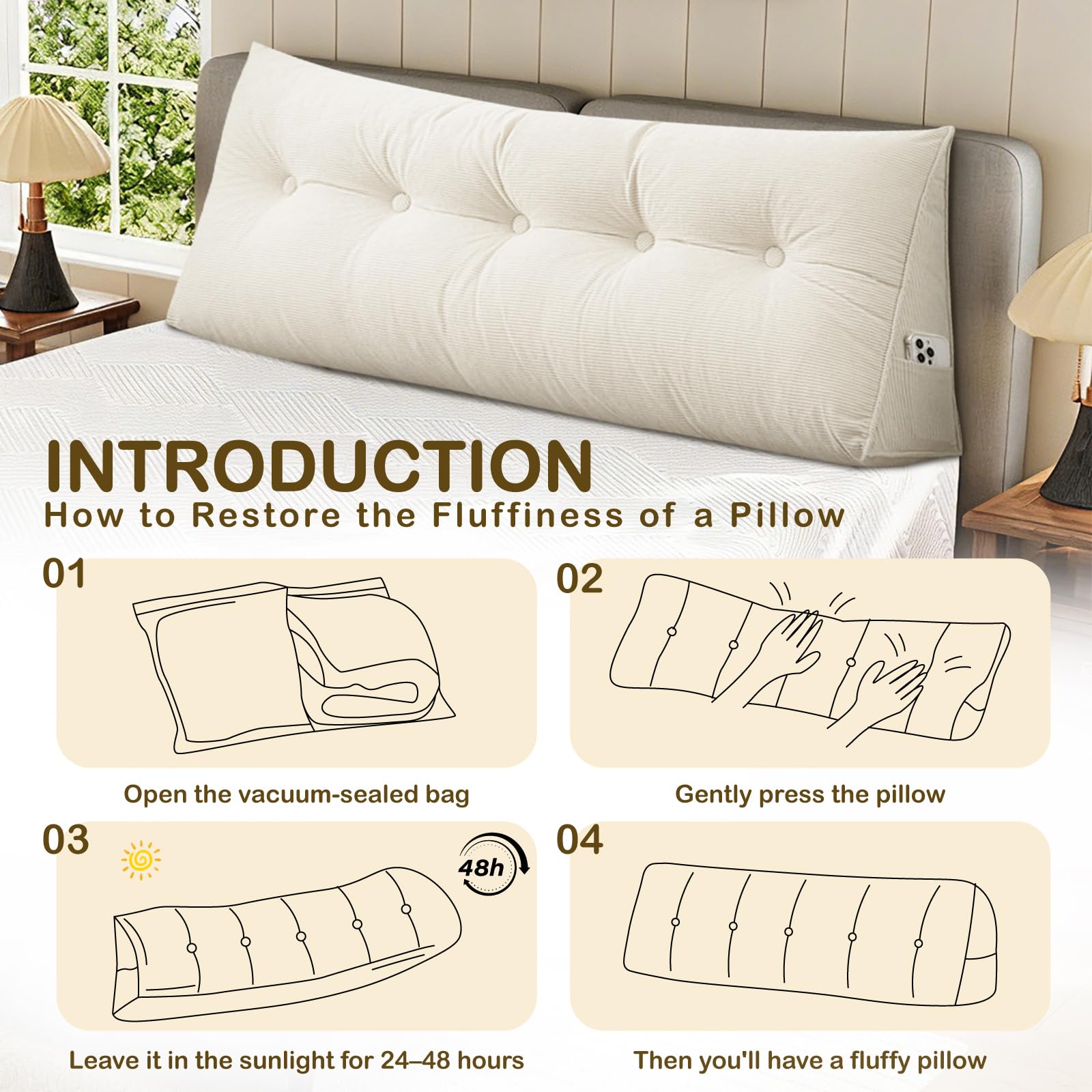 TESICA zipper and detachable button detail for removable cover convenience