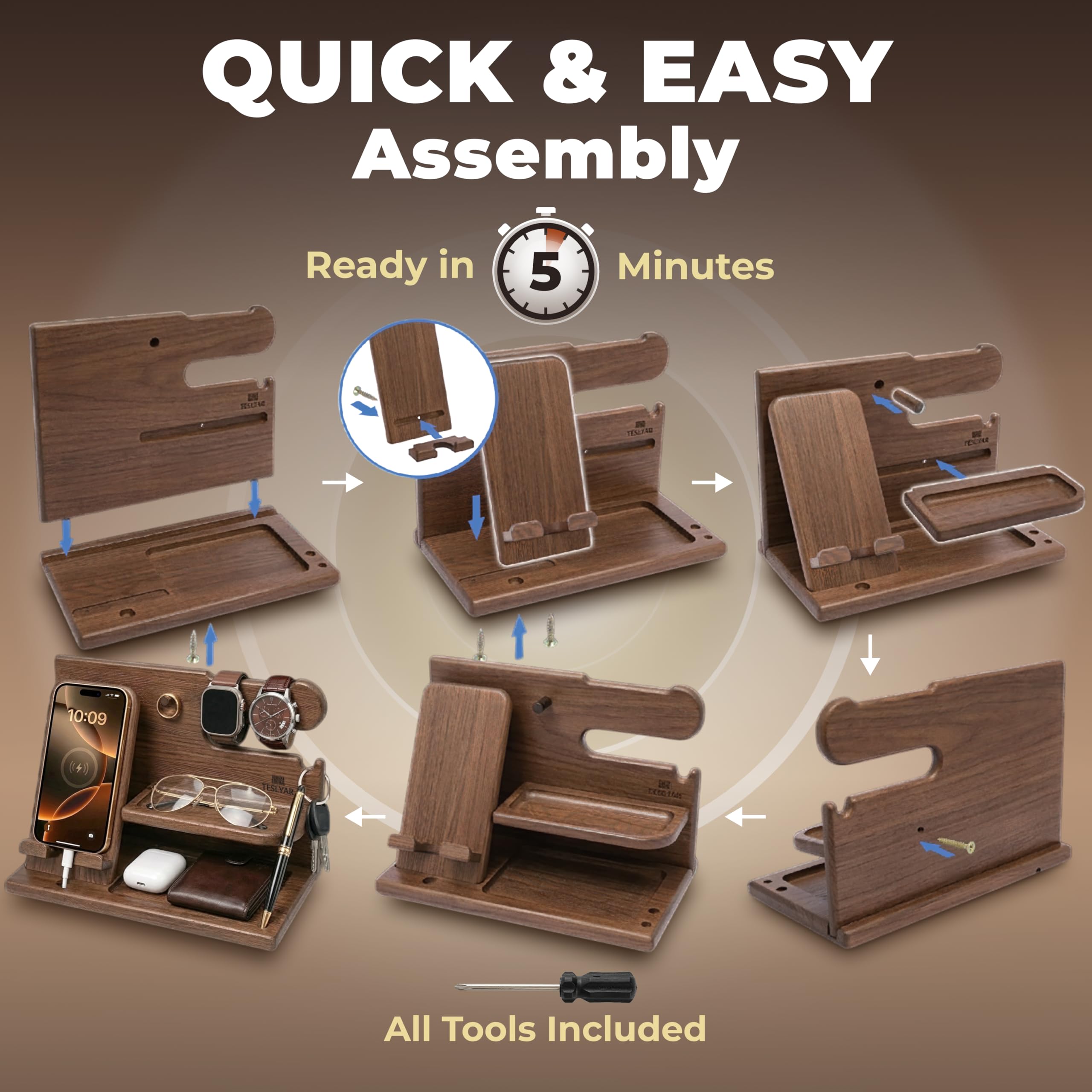 TESLYAR product label and rustic gift box benefit ready-to-gift presentation