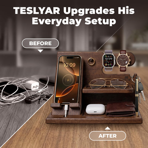 TESLYAR detailed wood grain highlighting handcrafted finish benefit