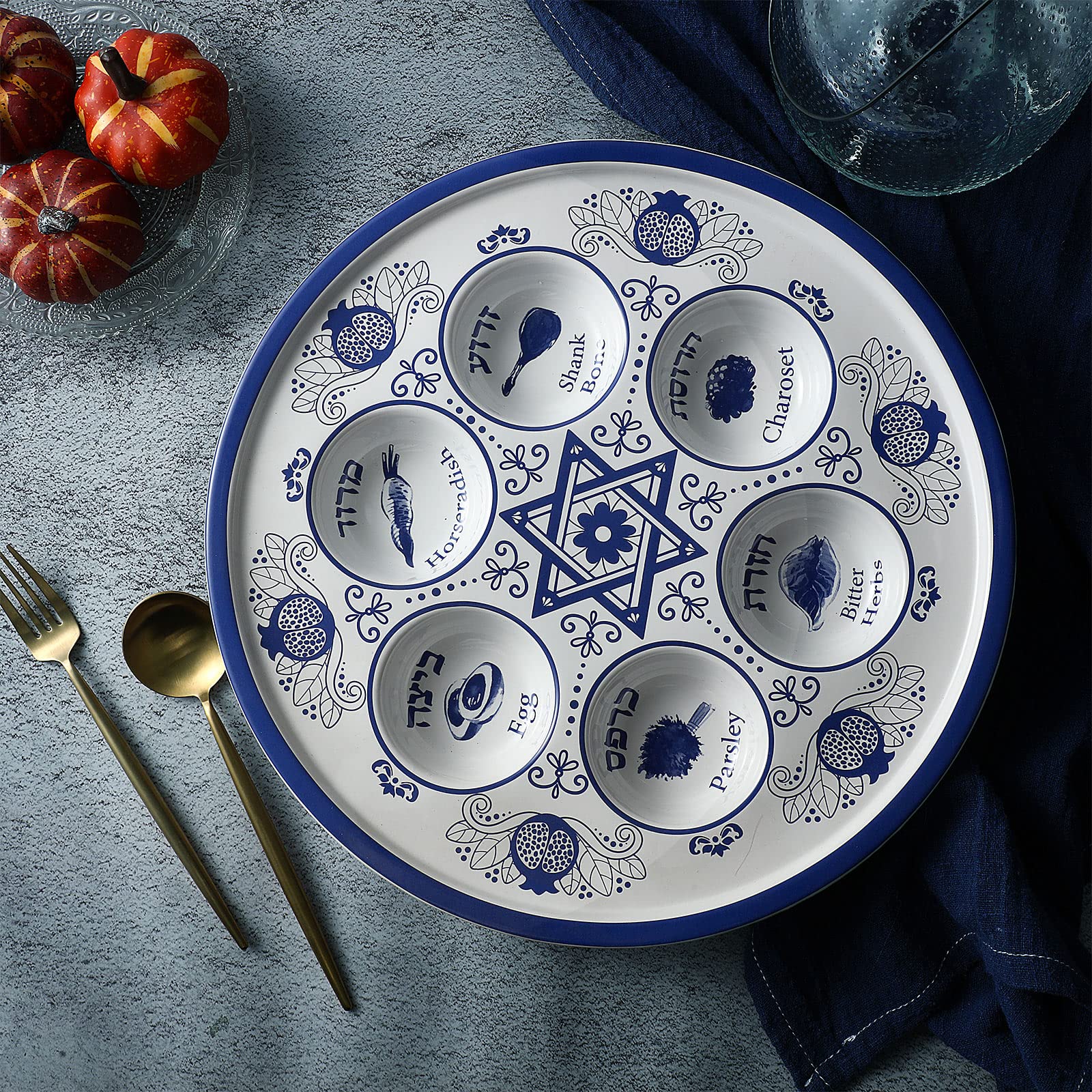 Tessco for you Seder plate nestled in gift box demonstrating protective packaging and gift-ready presentation