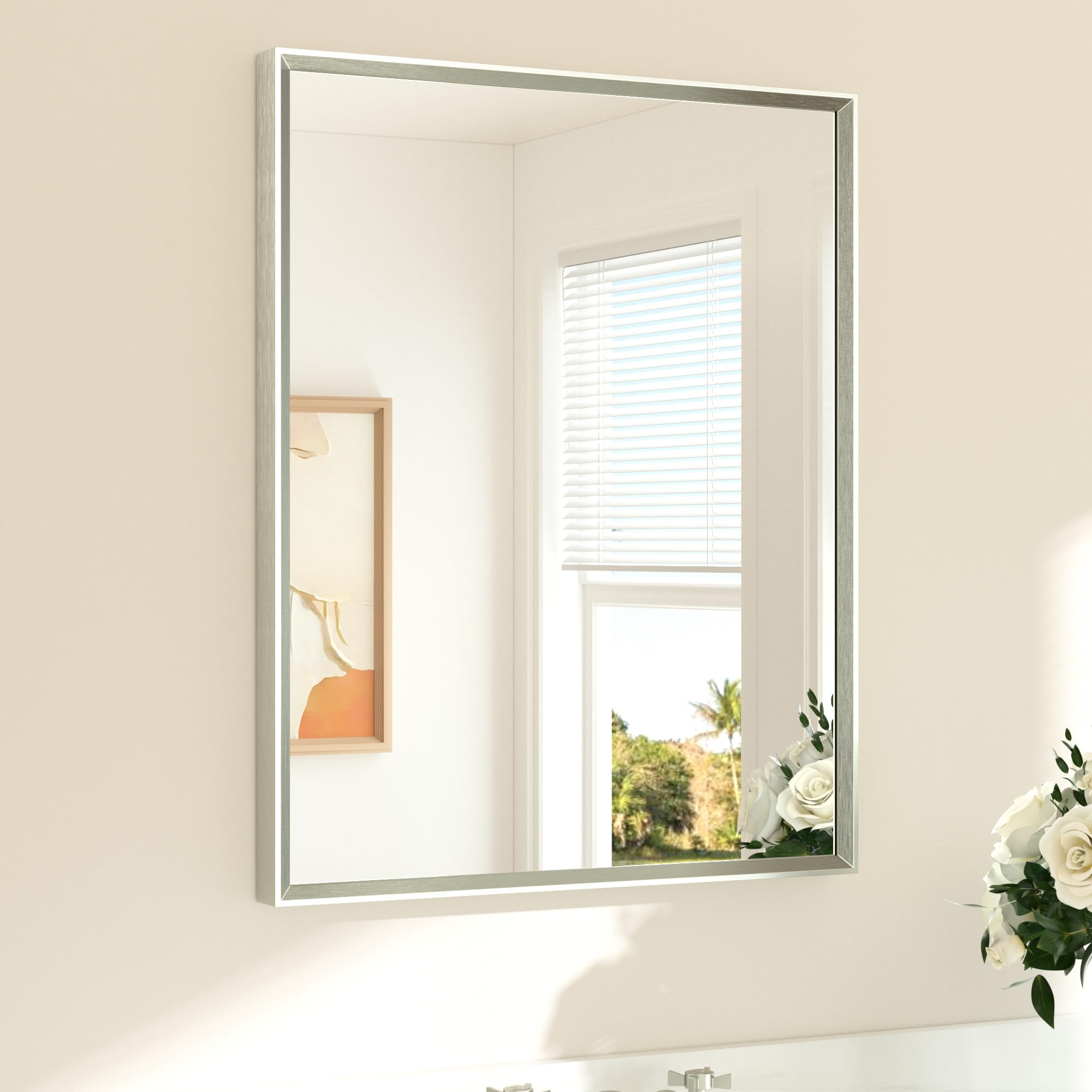 TETOTE brushed nickel front view showing durable frame and elegant look
