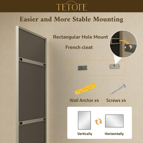 TETOTE leaning against bedroom vanity showing flexible display options