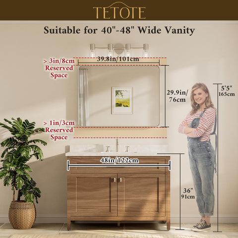 TETOTE mirror in entryway lifestyle shot showing how it enhances space and light benefit