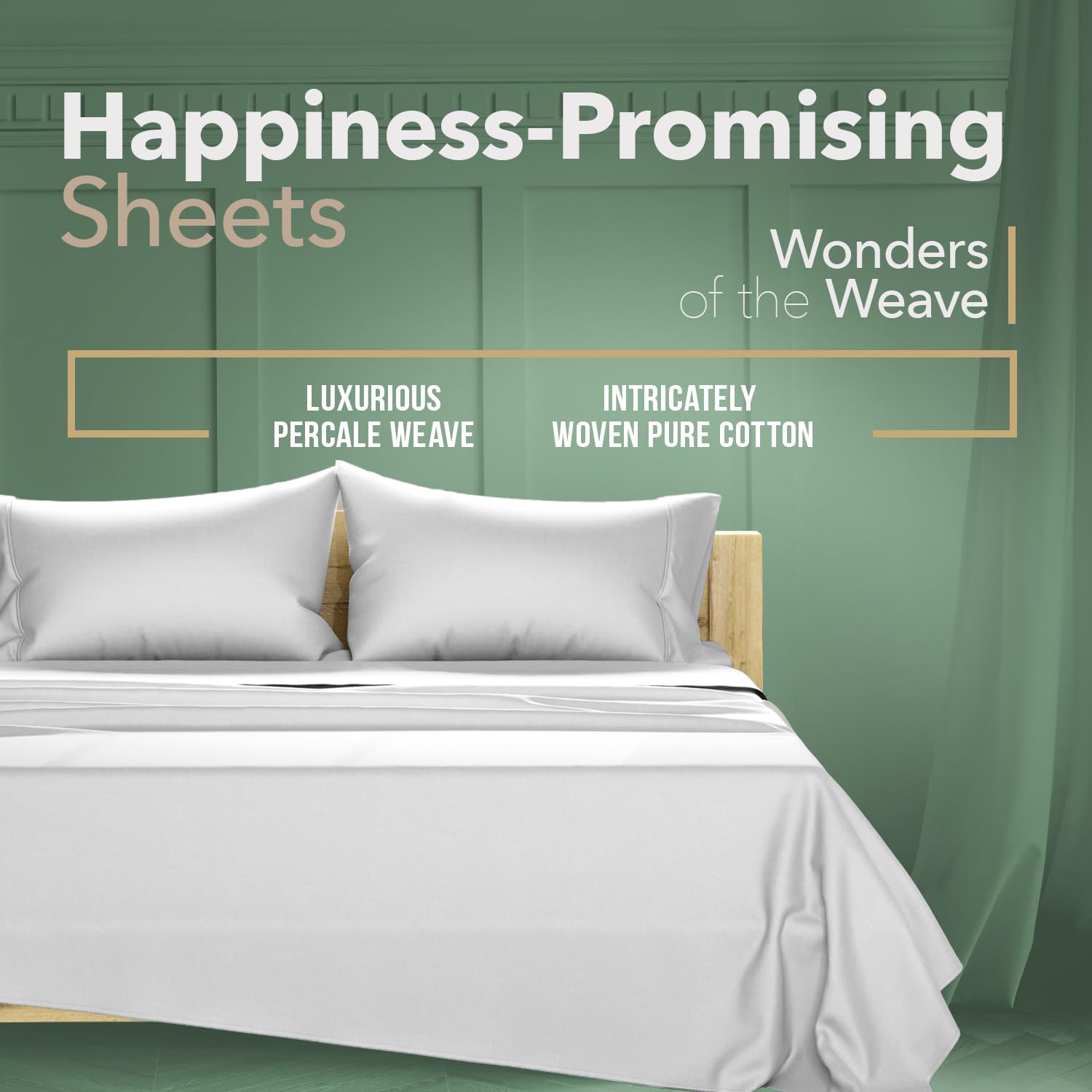 TEXAS LINEN CO. fitted sheet 16-inch deep pocket detail providing secure fit