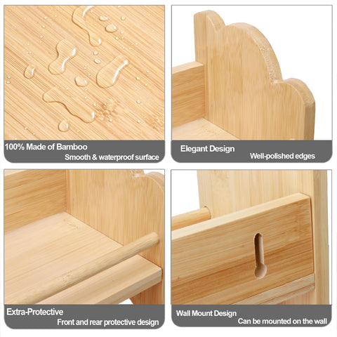 Thalomely bamboo grain detail showing durable, moisture-resistant finish