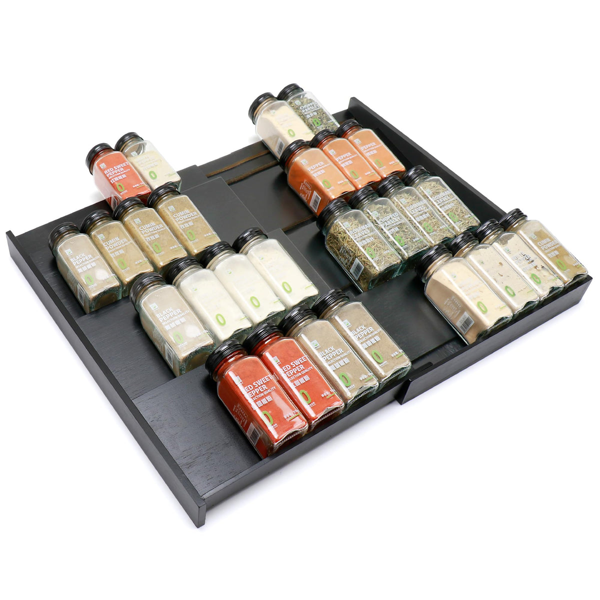 Thalomely front view of organizer in drawer, tidy storage benefit