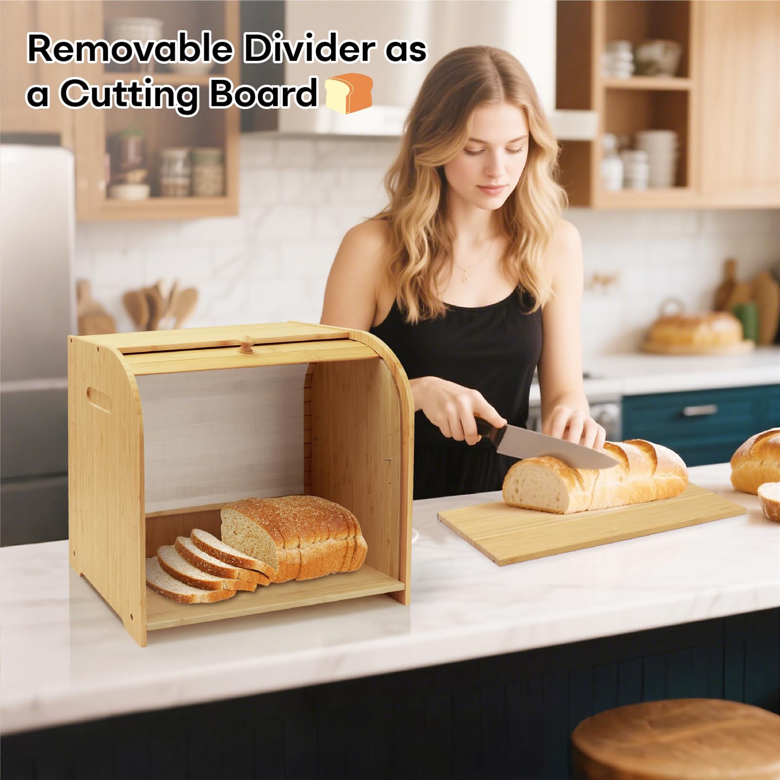 Thalomely in kitchen lifestyle setting showcasing style and tidy storage benefit