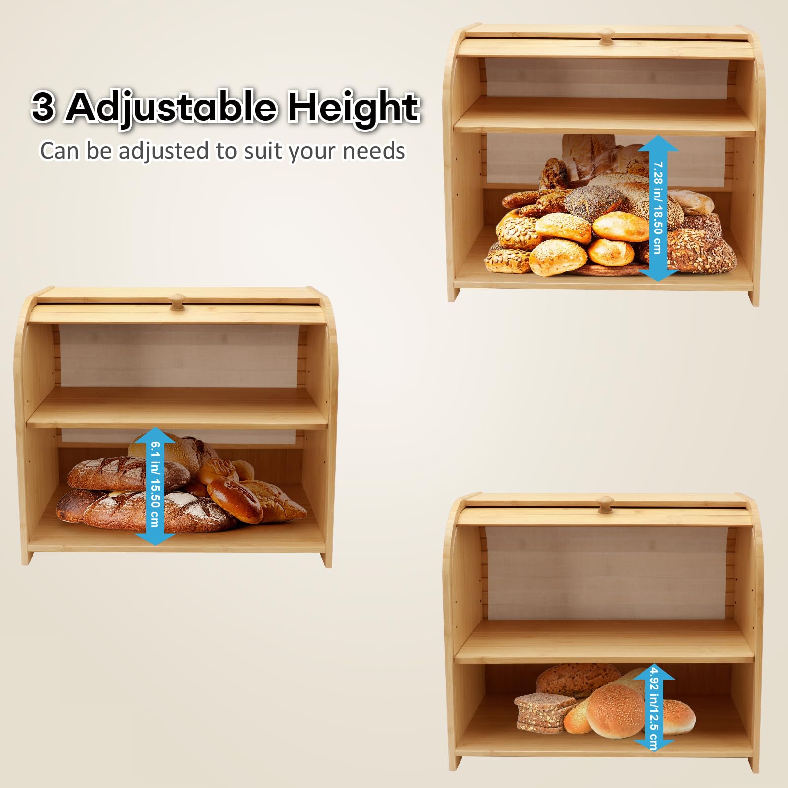 Thalomely interior view with adjustable shelf showing versatile organization benefit